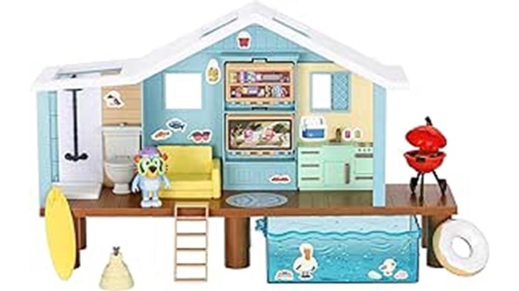 bluey figures beach cabin