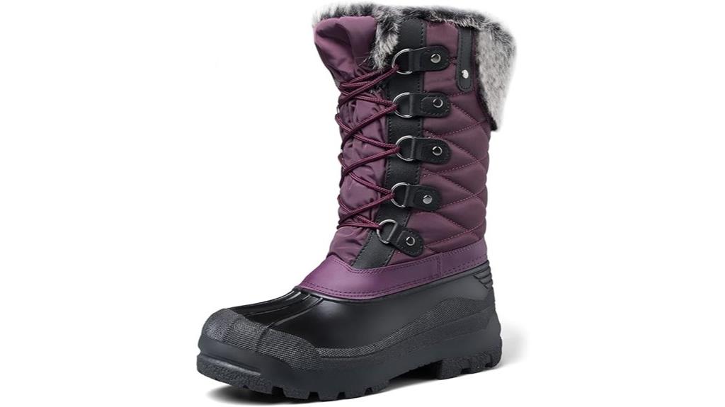 faux fur waterproof snowboots