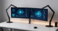 top dual screen monitor arms