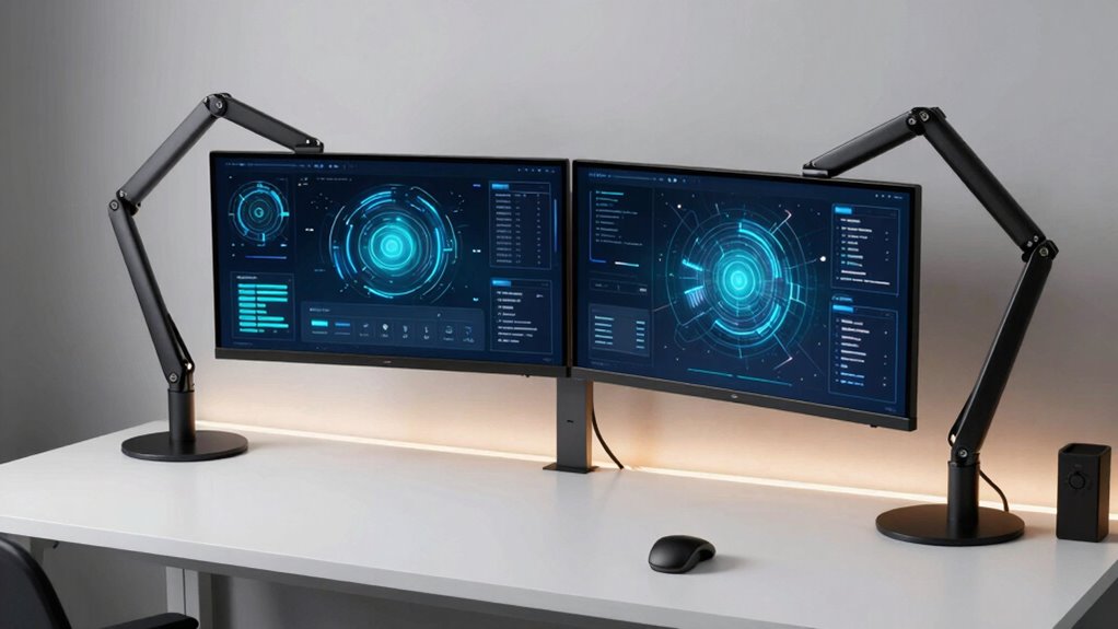 top dual screen monitor arms